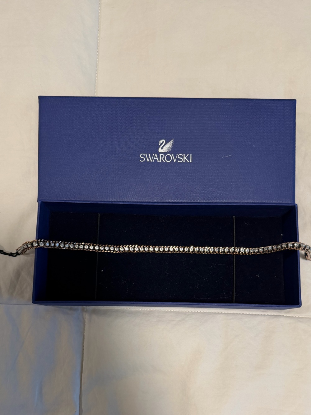 Swarovski Gold, Black and Crystal Wrap Tennis Bracelet